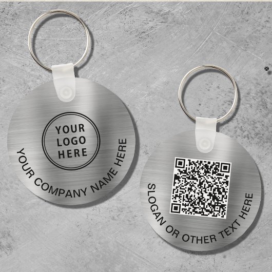 Aangepaste Logo QR-code promotievloeistof Sleutelhanger
