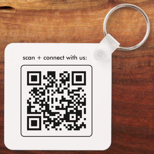 Aangepaste Logo QR Code Promotionele Sleutelhanger (Achterkant)