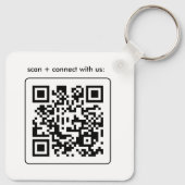 Aangepaste Logo QR Code Promotionele Sleutelhanger (Achterkant)