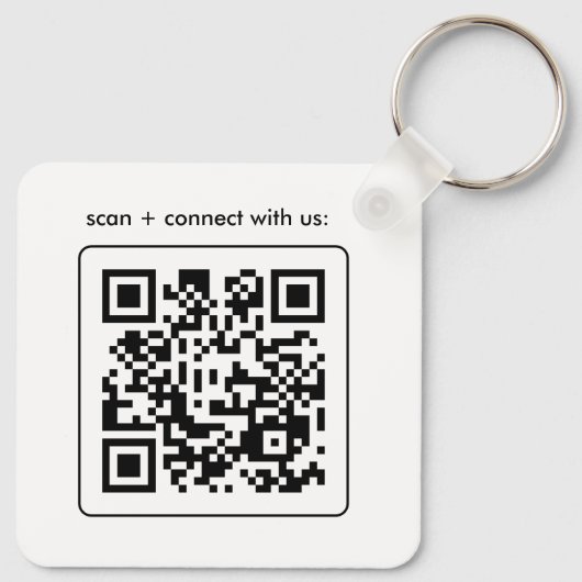 Aangepaste Logo QR Code Promotionele Sleutelhanger (Achterkant)