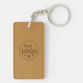 Aangepaste Logo & QR Code Rechthoek Sleutelhanger  (achterkant)