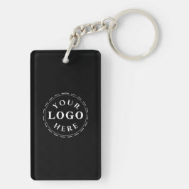 Aangepaste logo & QR-code rechthoekige sleutelhang Sleutelhanger