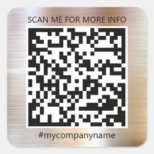 Aangepaste Logo QR-code Scannen me online winkelen Vierkante Sticker