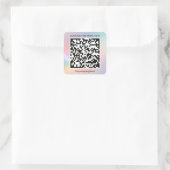 Aangepaste Logo QR-code Scannen me online winkelpa Vierkante Sticker (Tas)