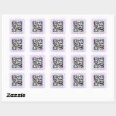 Aangepaste Logo QR-code Scannen naar Paars Vierkante Sticker (Vel)