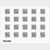 Aangepaste Logo QR-code Scannen naar roze Vierkante Sticker (Vel)