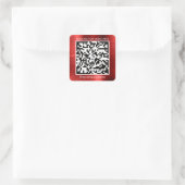Aangepaste Logo QR-code Scannen Online winkelen Ro Vierkante Sticker (Tas)