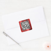 Aangepaste Logo QR-code Scannen Online winkelen Ro Vierkante Sticker (Envelop)