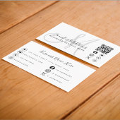 Aangepaste Logo QR Code Social Media Iconen Modern Visitekaartje