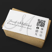 Aangepaste Logo QR Code Social Media Iconen Modern Visitekaartje