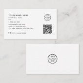 Aangepaste Logo QR Code Social Media Professional Visitekaartje (Voorkant / Achterkant)