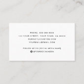 Aangepaste logo QR-code sociale media modern minim Visitekaartje (Achterkant)