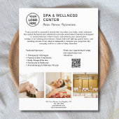 Aangepaste Logo QR Code Spa Wellness Center Zakeli Flyer