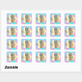 Aangepaste Logo QR-code voor speciale acties Gold  Vierkante Sticker (Vel)