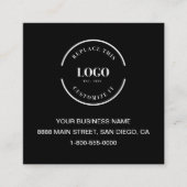 Aangepaste Logo QR-code Website Sociale pictogramm Vierkante Visitekaartje (Voorkant)