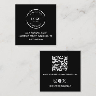 Aangepaste Logo QR-code Website Sociale pictogramm Vierkante Visitekaartje