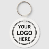 Aangepaste Logo QR-code Witte Zakelijke Zaken Sleutelhanger (Voorkant)
