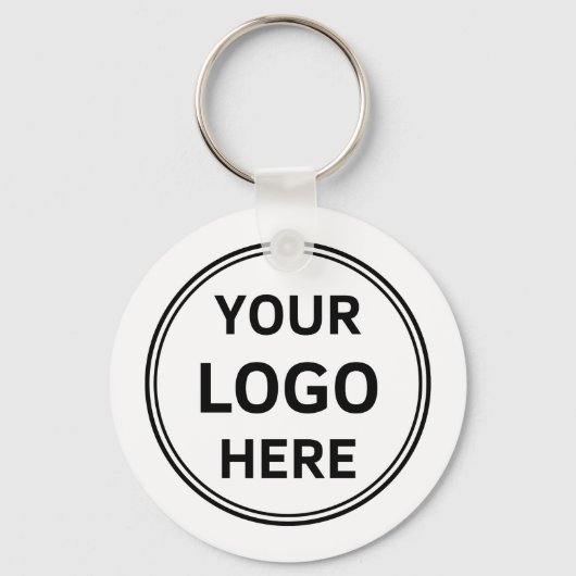 Aangepaste Logo QR-code Witte Zakelijke Zaken Sleutelhanger (Voorkant)