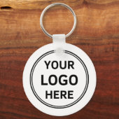 Aangepaste Logo QR-code Witte Zakelijke Zaken Sleutelhanger (Voorkant)