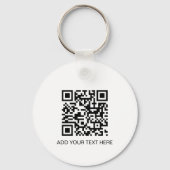 Aangepaste Logo QR-code Witte Zakelijke Zaken Sleutelhanger (Achterkant)