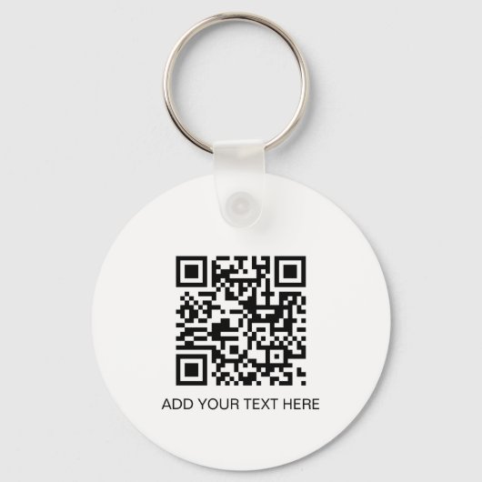 Aangepaste Logo QR-code Witte Zakelijke Zaken Sleutelhanger (Achterkant)