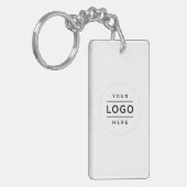Aangepaste Logo & QR Code Zakelijk Sleutelhanger (Voorkant Links)