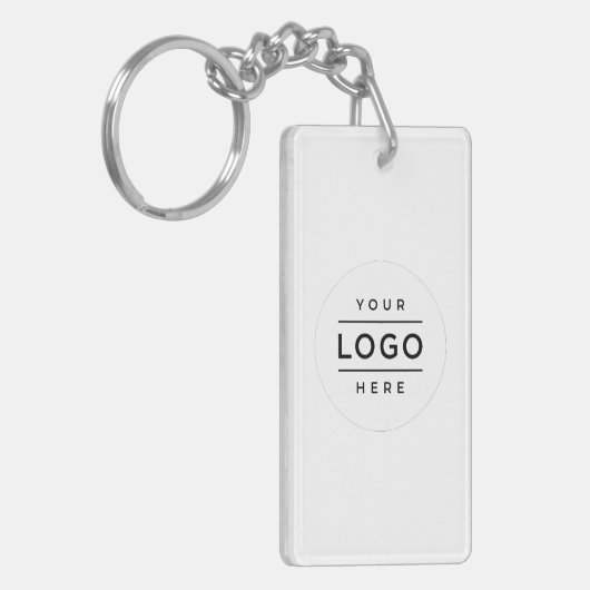 Aangepaste Logo & QR Code Zakelijk Sleutelhanger (Voorkant Links)