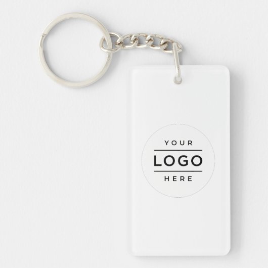 Aangepaste Logo & QR Code Zakelijk Sleutelhanger (Voorkant)
