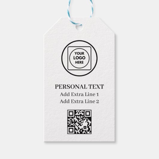 Aangepaste logo QR-code zakelijke cadeaueletiket p Cadeaulabel (Voorkant)