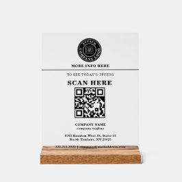 Aangepaste Logo QR-code Zakelijke Promotie Display