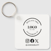 Aangepaste Logo QR Code Zakelijke Promotie sociaal Sleutelhanger (Voorkant)