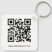 Aangepaste Logo QR Code Zakelijke Promotie sociaal Sleutelhanger (Achterkant)