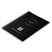 Aangepaste Logo QR Code Zwart Zakelijk Bedrijf Notitieboek (Linkerzijde)