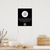 Aangepaste logo QR-code zwarte merk marketingposte Poster (Keuken)