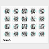 Aangepaste Logo QR-codenaam Hartelijk dank Vierkante Sticker (Vel)