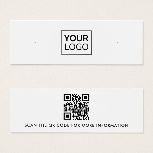 Aangepaste logo QR-codenummer oormeringskaart Mini Visitekaartjes (Voorkant /achterkant)