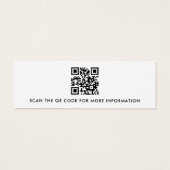 Aangepaste logo QR-codenummer oormeringskaart Mini Visitekaartjes (Achterkant)