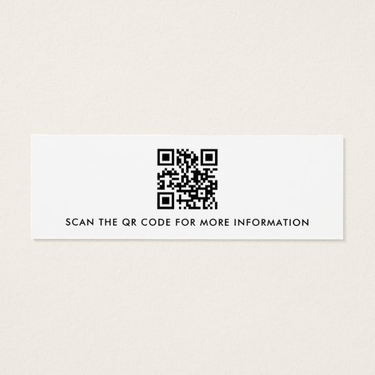 Aangepaste logo QR-codenummer oormeringskaart Mini Visitekaartjes (Achterkant)