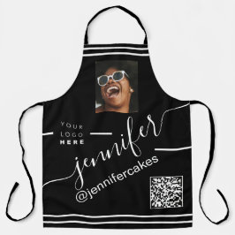 Aangepaste Logo QR Menu CODE Restaurant Schort