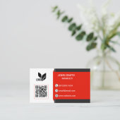 Aangepaste Logo QR Modern Visitekaartje (Staand voorkant)