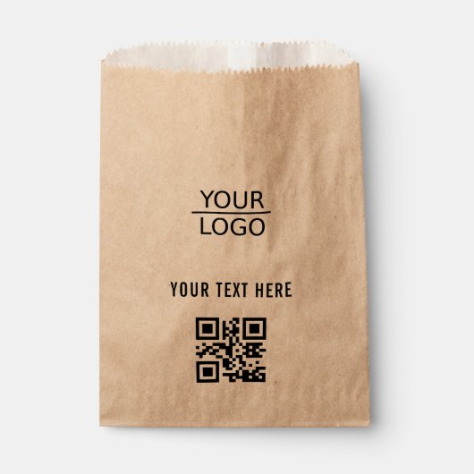 Aangepaste Logo QR-tekstpromotieteken toevoegen Bedankzakje (Voorkant)