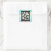 Aangepaste Logo QRCode-naam Hartelijk dank Vierkante Sticker (Tas)