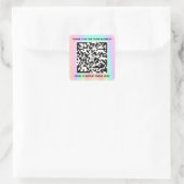 Aangepaste Logo QRCode-naam Hartelijk dank Vierkante Sticker (Tas)