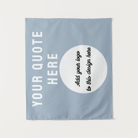 Aangepaste Logo & Quote Banner Gepersonaliseerde D Wandkleed (Voorkant)