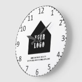 Aangepaste Logo Real Estate Agent Realtor Kantoor Grote Klok (Hoek)