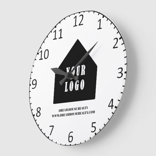 Aangepaste Logo Real Estate Agent Realtor Kantoor Grote Klok (Hoek)