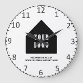 Aangepaste Logo Real Estate Agent Realtor Kantoor Grote Klok (Voorkant)