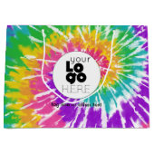 Aangepaste Logo Regenboog Stropdas-Dye XL Papier W Groot Cadeauzakje (Voorkant)