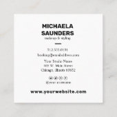 Aangepaste Logo reiniging en eenvoudig Vierkante Visitekaartje (Achterkant)