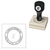 Aangepaste Logo Retouradres Cinzel Font Rubberstempel (Gestempeld)